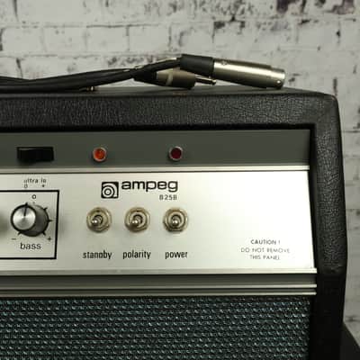 1973 Ampeg B25B Electric Bass Guitar Tube Amplifier Stack 2x15" Speaker Cab image 5