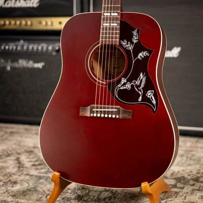 Gibson Hummingbird Special Dreadnought Acoustic/Electric Guitar - Satin Wine Red with Gig Bag image 3
