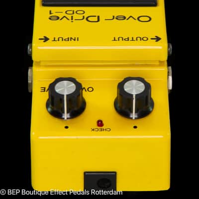 Boss OD-1 Overdrive 1980 Japan s/n 9600 Silver Screw, Long Dash with JRC4558D op amp image 7