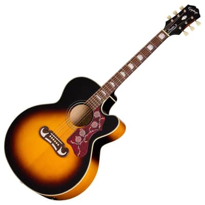 Epiphone J-200 Studio EC Electro Acoustic Guitar; Vintage Sunburst image 2