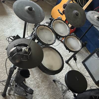 Roland TD-17KV-S W/Pearl Throne & Hi-Hat Stand Vic Firth Headphones image 6