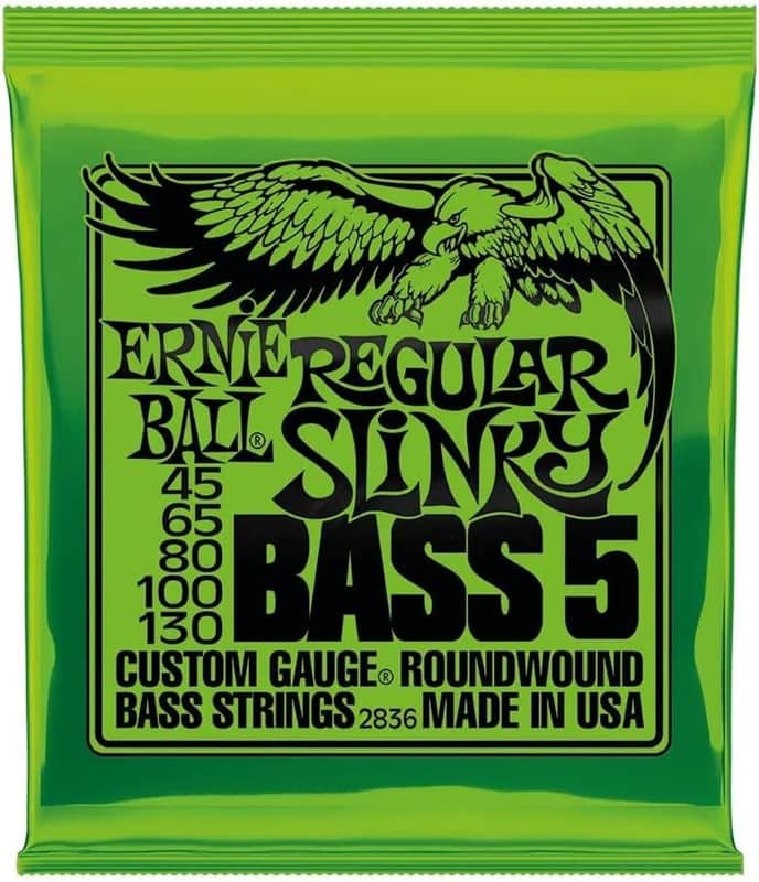 Ernie Ball 2836 Regular Slinky 5-String Nickel Wound Electric Bass Strings (45-130) - 3 PACK image 1