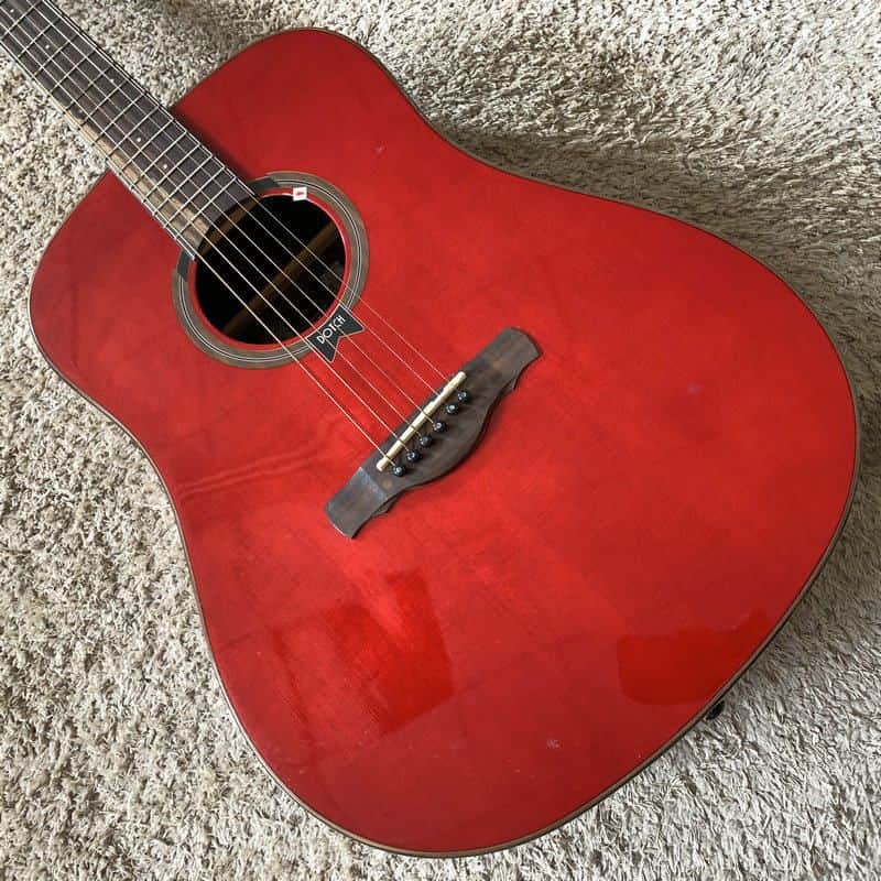Red 41 Inch Acoustic Guitar, Spruce Mahogany Body, Rosewood Fingerboard Neck image 1