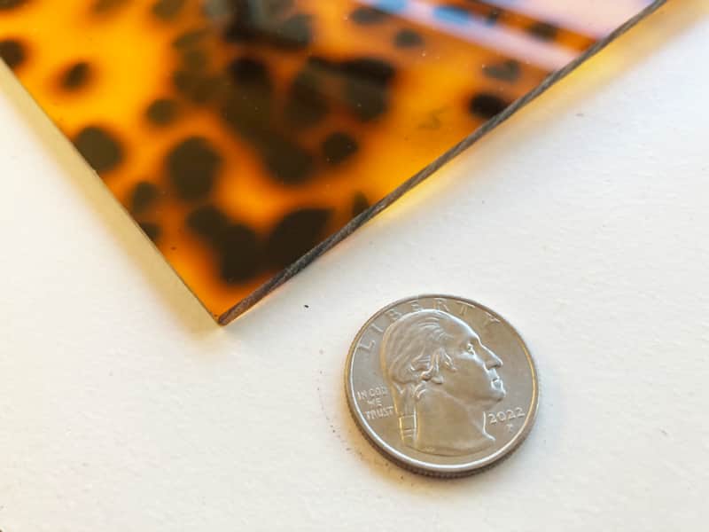 Thick Amber Yellow Polka Dot blank sheet for Epiphone guitar pickguards image 1