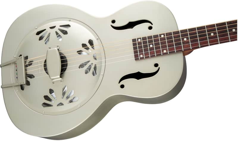 Gretsch G9201 Honey Dipper Round-Neck Brass Body Biscuit Cone Resonator Guitar - Shed Roof image 1
