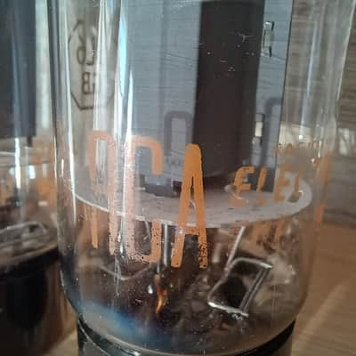 Rare RCA 6L6GB 6L6 GB matched pair, DOUBLE RECTANGULAR GETTER, big glass, 5881 sub super strong USA made Holy grail ! image 3