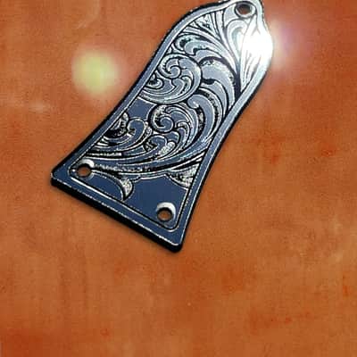 Truss Rod Cover for Epiphone Les Paul in Silver Acrylic Mirror image 2
