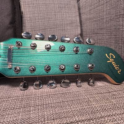 Squier Jazzmaster Electric XII 12 string Paranormal 2024 - Sherwood Green with Upgrades and Fender Gig Bag image 16