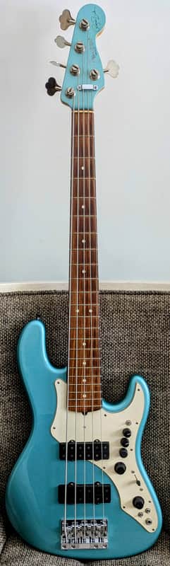 Fender Roscoe Beck Artist Series Signature Bass V 2004 - Teal Green Metallic image 1