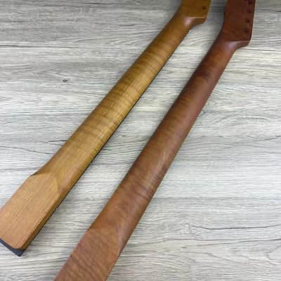 Roasted Maple Telecaster Style Guitar Neck, 22 Frets, Rosewood Fingerboard image 4
