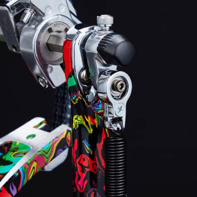 Tama HP900PWMPR 50th Limited Iron Cobra Power Glide Twin Pedal - Marble Psychedelic Rainbow Finish image 3