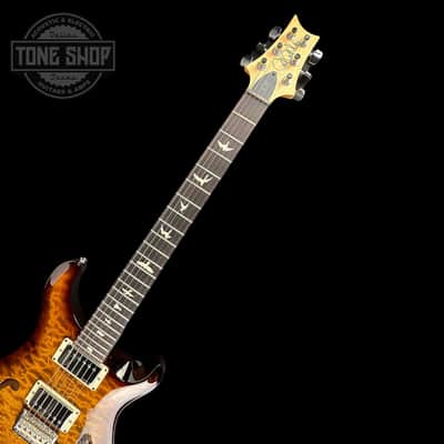 Mint PRS Paul Reed Smith CE24 Semi-Hollow Quilt Black Amber w/bag image 4