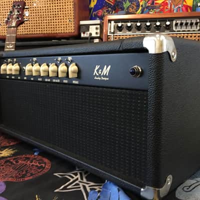 EXTREMELY RARE! Original K&M Analog Designs (PRE-TWO ROCK) Only 3 SUPERNATURAL TONE AMPLIFIERS in Existence with Carlos Santana Specifications 100 Watts
April of 2000
Black TELEX Exterior image 2