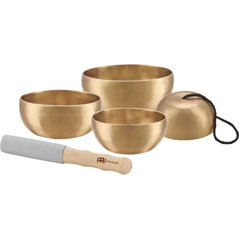 Meinl SB-U-1750 Sonic Energy Universal Singing Bowl 4pc Set with Resonant Mallet image 1