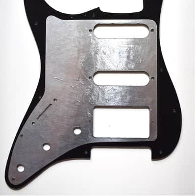 Black Stratocaster SSH Pickguard, 3ply 11holes image 2