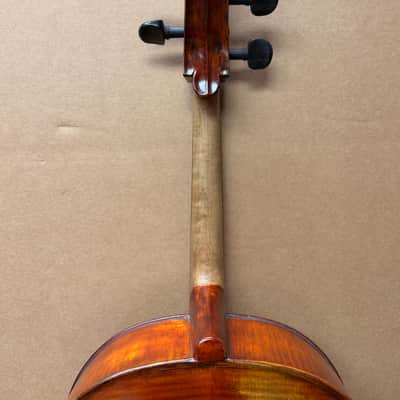 Gunter von Aue 4/4 Cello – German Made – Full Size – w/ Leather Case – Crack Repair Needed / Plays image 18