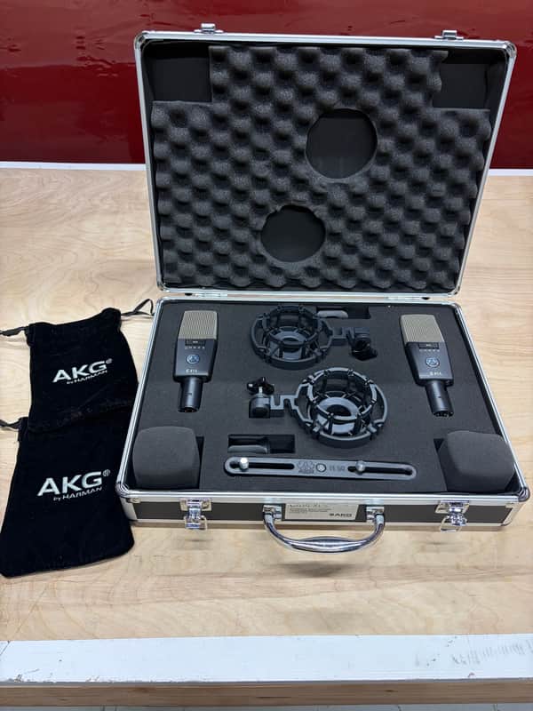 AKG C414 XLS/ST Matched Stereo Pair 2010s - Black image 1