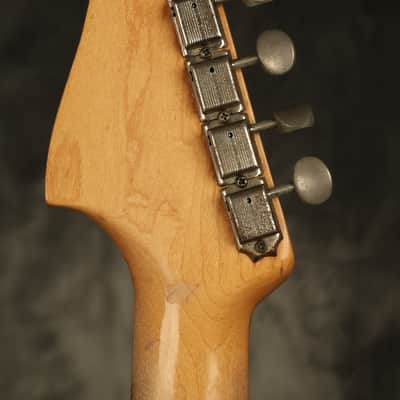 RARE custom color 1962 pre-CBS Fender Jazzmaster w/SLAB BOARD original SONIC BLUE over Sunburst image 15