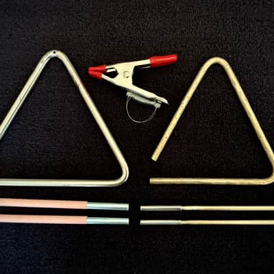 Sonor 7” Triangle and Custom 6” Brass Triangle (Sound File) image 2