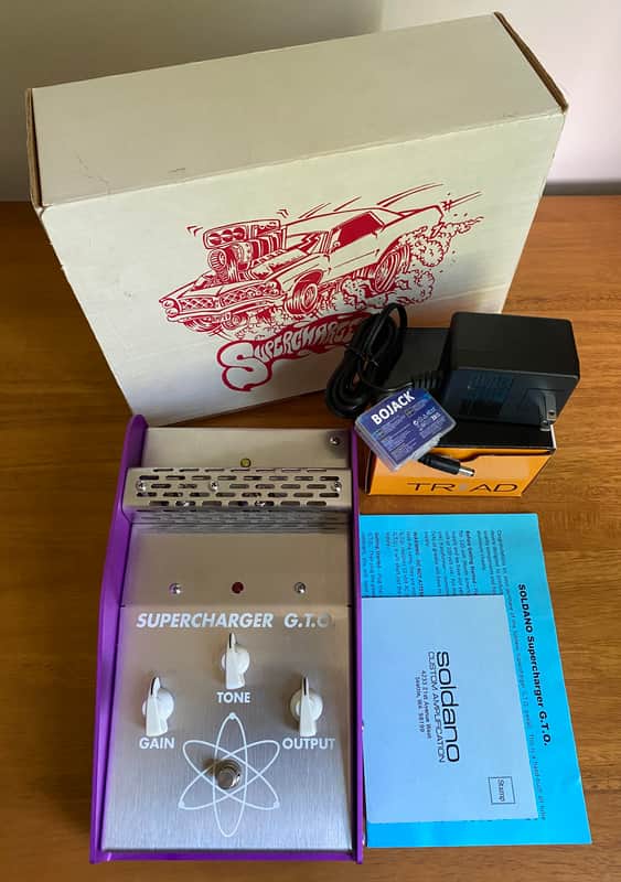 Soldano Supercharger GTO (G.T.O.) Reissue Purple (1 of 26) w/ Box & AC Adaptor image 1