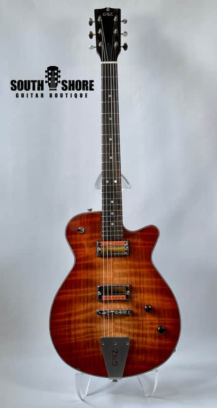 Grez Mendocino Custom 2021 Amber Burst, Novak Gold Foil Pickups NEW 5lbs 2oz (Authorized Dealer) image 1