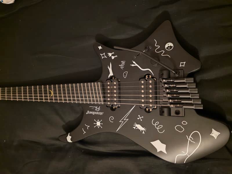 Strandberg Guitars Boden Standard NX 6 Plini Edition Mirage 2025 Black Granite Satin Acrylic with custom Plini Mirage glow-in-the-dark graphics image 1