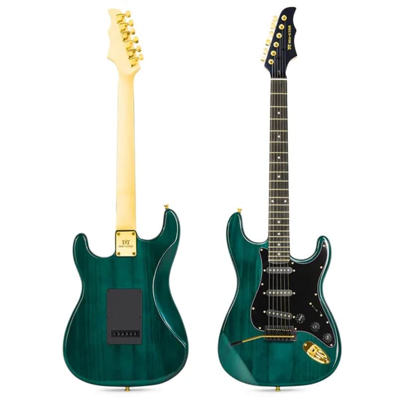 MUSTAR MEG-100 Green Electric Guitar Kit | Beginner Set with Amp image 1