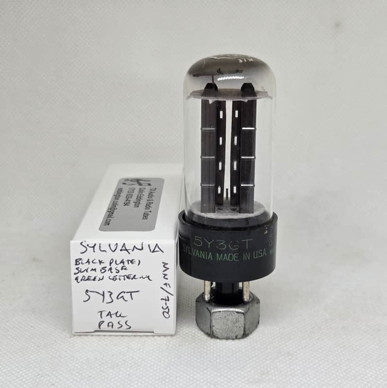 Sylvania 5Y3GT Tall Boy Black Plate Rectifier Single NOS 5Y3 image 1