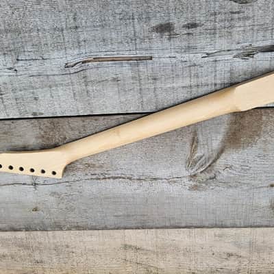 Reverse headstock 22 fret Shred Guitar Neck Replacement 25.5 scale Steel frets fast neck DIY image 4