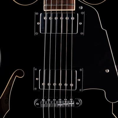 Pre-Owned D’Angelico Premier DC Semi Hollowbody Black With Gig Bag image 4