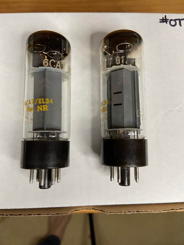 Mullard XF2 EL34 6CA7 Double O Getter - PAIR image 1
