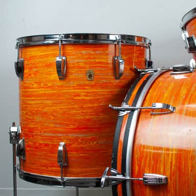 1960s Ludwig "Mod Orange" Drum Set image 2