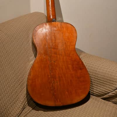 Vintage German Parlor Guitar, 1950's, video included image 7