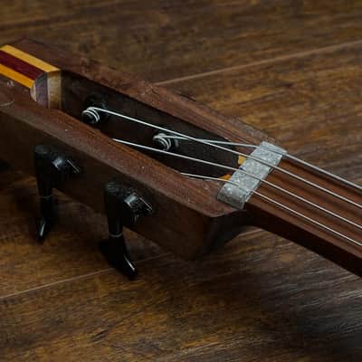 Left Handed Fretless Walnut Fiddle Handmade Wishbass (Refinished!) image 7