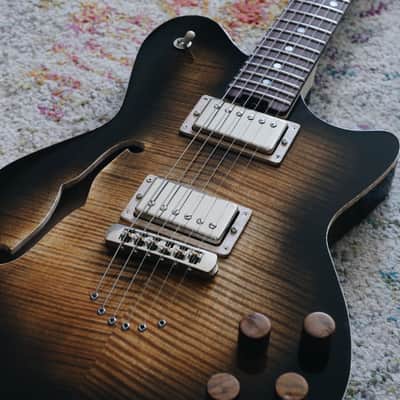 Luxe Procella - Tobacco Burst - Premium Handcrafted Semi-hollow Offset Guitar w/ Lambertones Pickups image 4