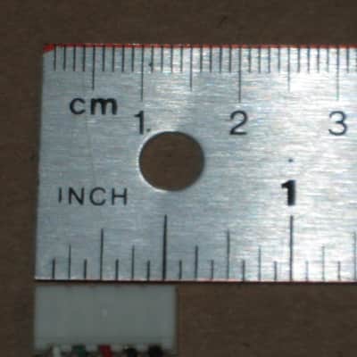 Epiphone Quick Connect End + 5 attached Thin Wires: white, green, red, black, bare, black - 5 pin hole connection (for 4 conductor pup) 2023 - QC End - white hard plastic, length of wires 1 & 1/2" - for 4 conductor pup (NO: pickup, control harness) image 8