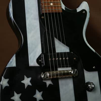 Gibson Les Paul Jr Green Day THE Black American Flag Owned by Billie Joe Armstrong image 15