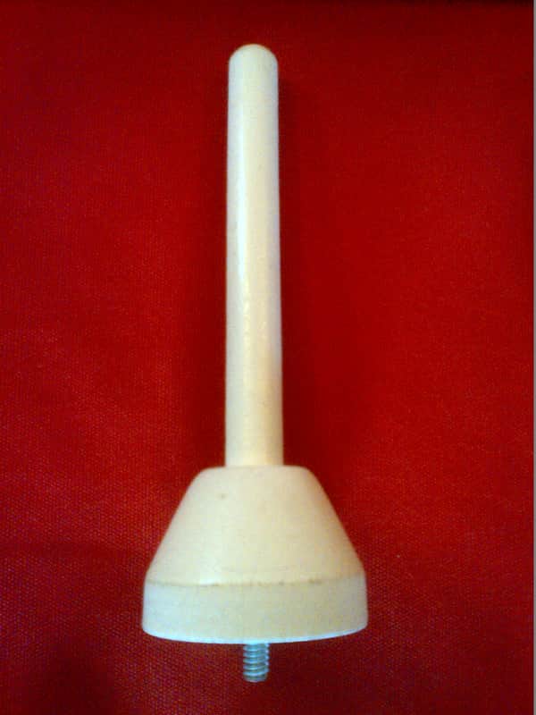 No Name Flute/Clarinet stand (part) white small threaded bolt on bottom 1995 white image 1