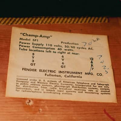 1962 Fender Champ Amp Tweed 5F1 image 14