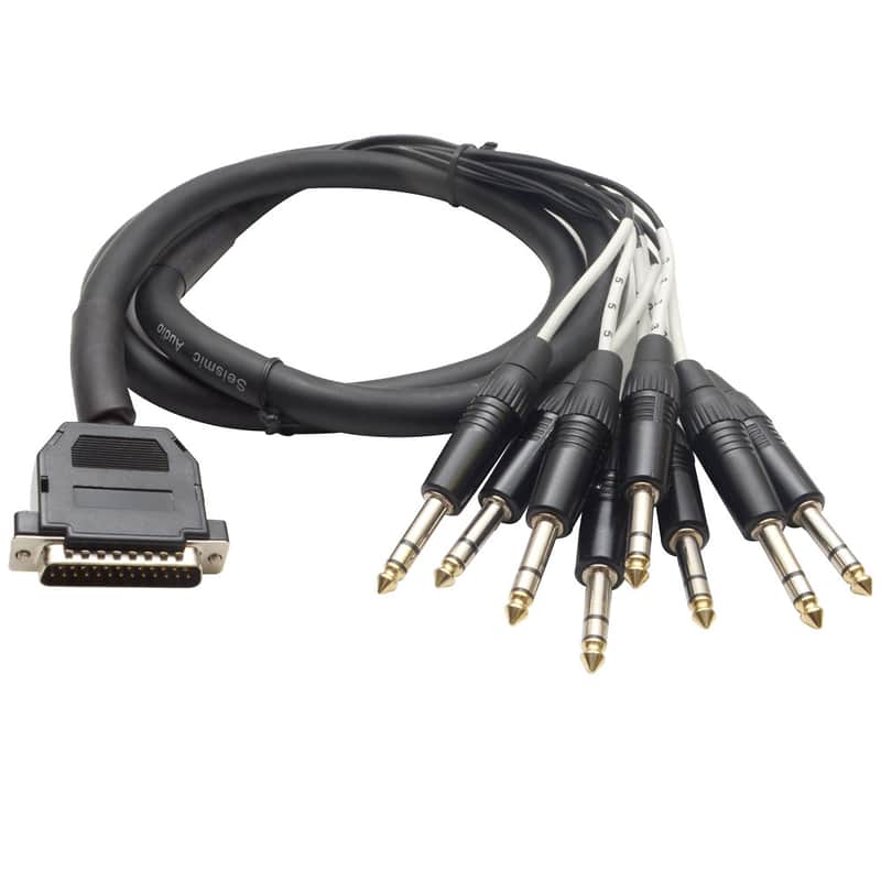 Seismic Audio SA-DB8T5 8-Channel DB25 to 1/4" TRS D-Sub Snake Cable - 5' image 1