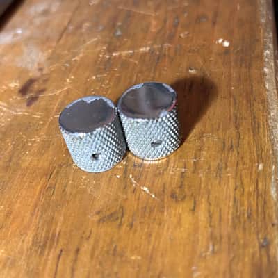 FENDER TELECASTER PRECISION BASS KNOBS 1972 - NICKEL OVER ALUMINUM image 3
