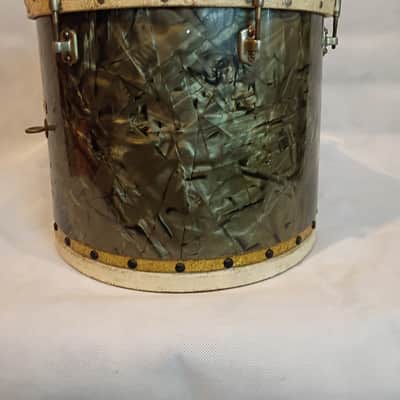 Ludwig&Ludwig 12x14 tack bottom ton drum 1920s - Black Diamond Pearl BDP image 8