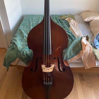 Emanuel Wilfer 3/4 Plywood Upright Bass 1950s image 10