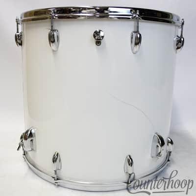 Slingerland 20x18"White Gloss Pearl 3Ply Mahogany Floor Tom/Bass Drum Vintage70s image 7