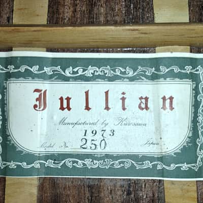 1973 Kurosawa Jullian Model No. 250 Acoustic (Japan) - Natural w/CASE image 8