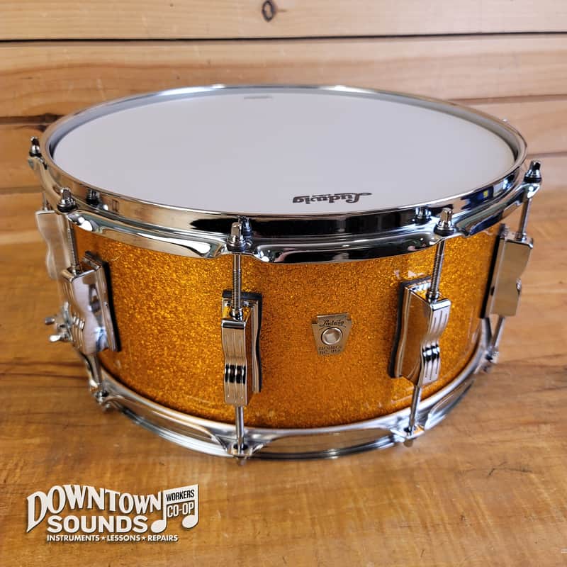Ludwig Classic Maple Snare Drum - 6.5"x14", Gold Sparkle image 1