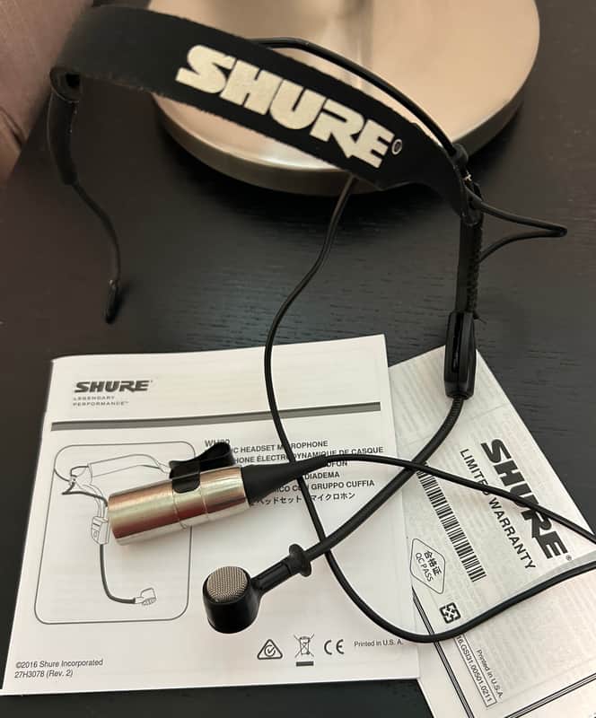 Shure WH20XLR Cardioid Dynamic Headset Mic with XLR Connector 2008 - Present - Black image 1