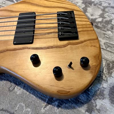 Phantom Mephisto 5 String active left handed lh Bass Open Swampash Ebony birdseye maple headstock lefty - Nature image 3