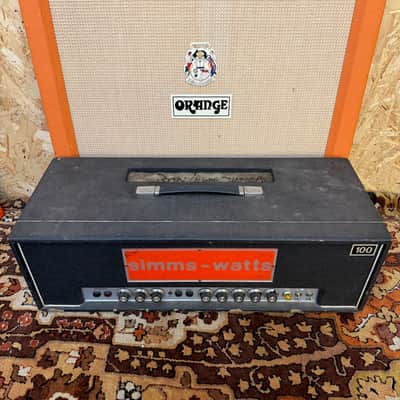 Vintage 1969 1970 Simms Watts AP100 MK1 100w Valve Amplifier Head 1970s image 5