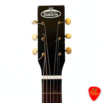 1960s Truetone “Fun Time” 5DC9510 Harmony-Built Redburst Parlor Guitar – “Baby Mama” image 3